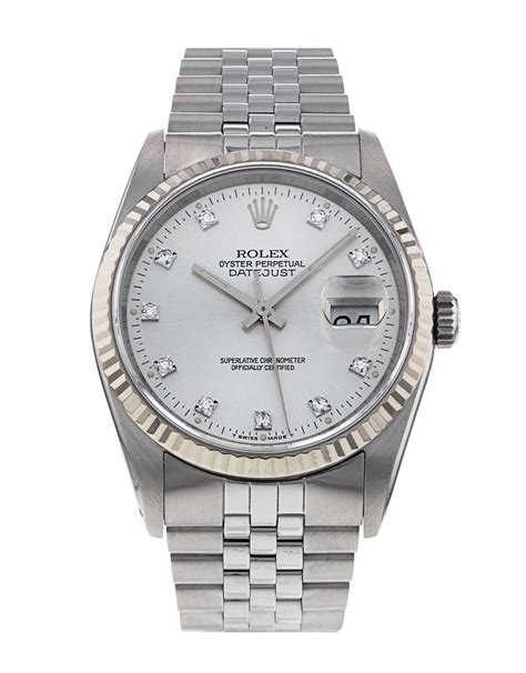 rolex datejust 3.5 ct|rolex 36 16234.